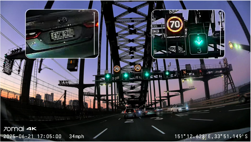 70mai Dash Cam 4K A800SE menetrögzítő kamera