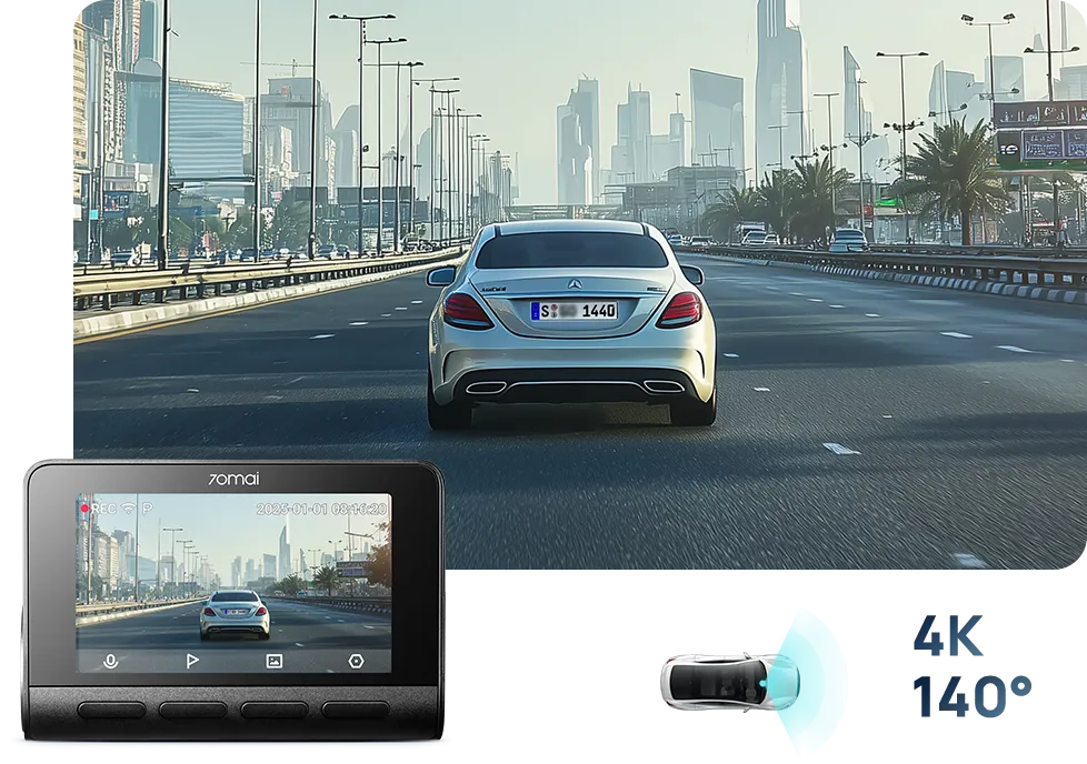 70mai Dash Cam 4K A800SE menetrögzítő kamera