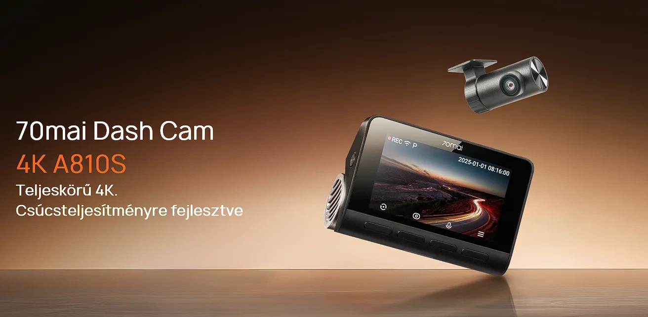 70mai Dash Cam 4K A810S HDR Set menetrögzítő kamera