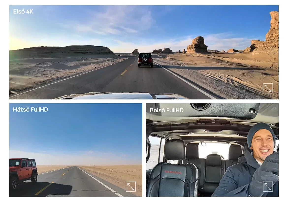 70mai Dash Cam 4K T800 HDR Set menetrögzítő kamera + hátsó kamera szett