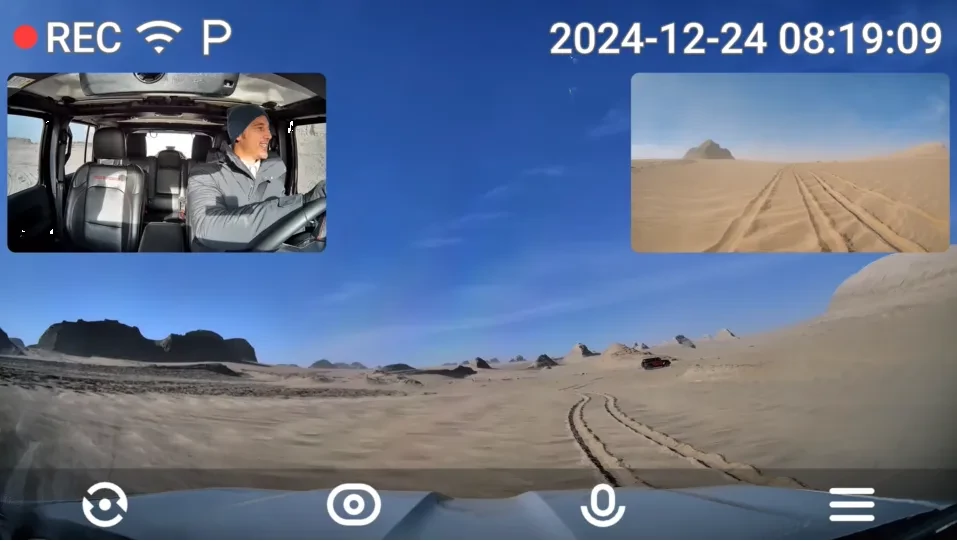 70mai Dash Cam 4K T800 HDR Set menetrögzítő kamera + hátsó kamera szett