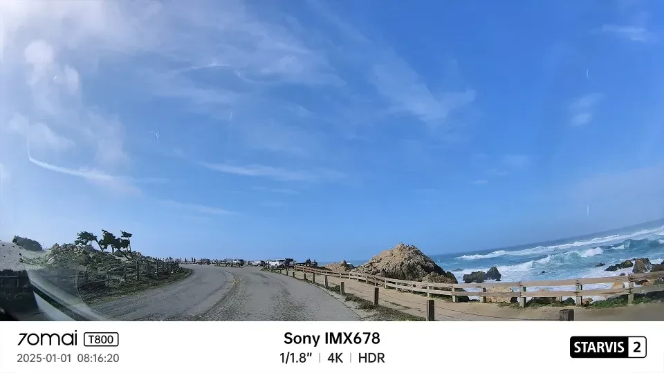 70mai Dash Cam 4K T800 HDR Set menetrögzítő kamera + hátsó kamera szett