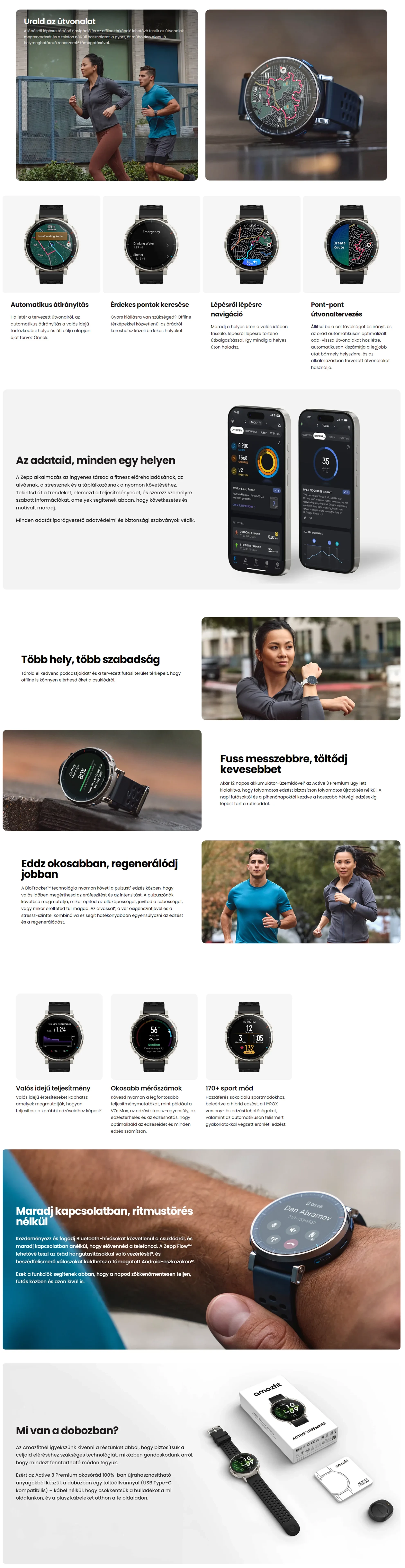 Amazfit Active 3 Premium NFC okosóra