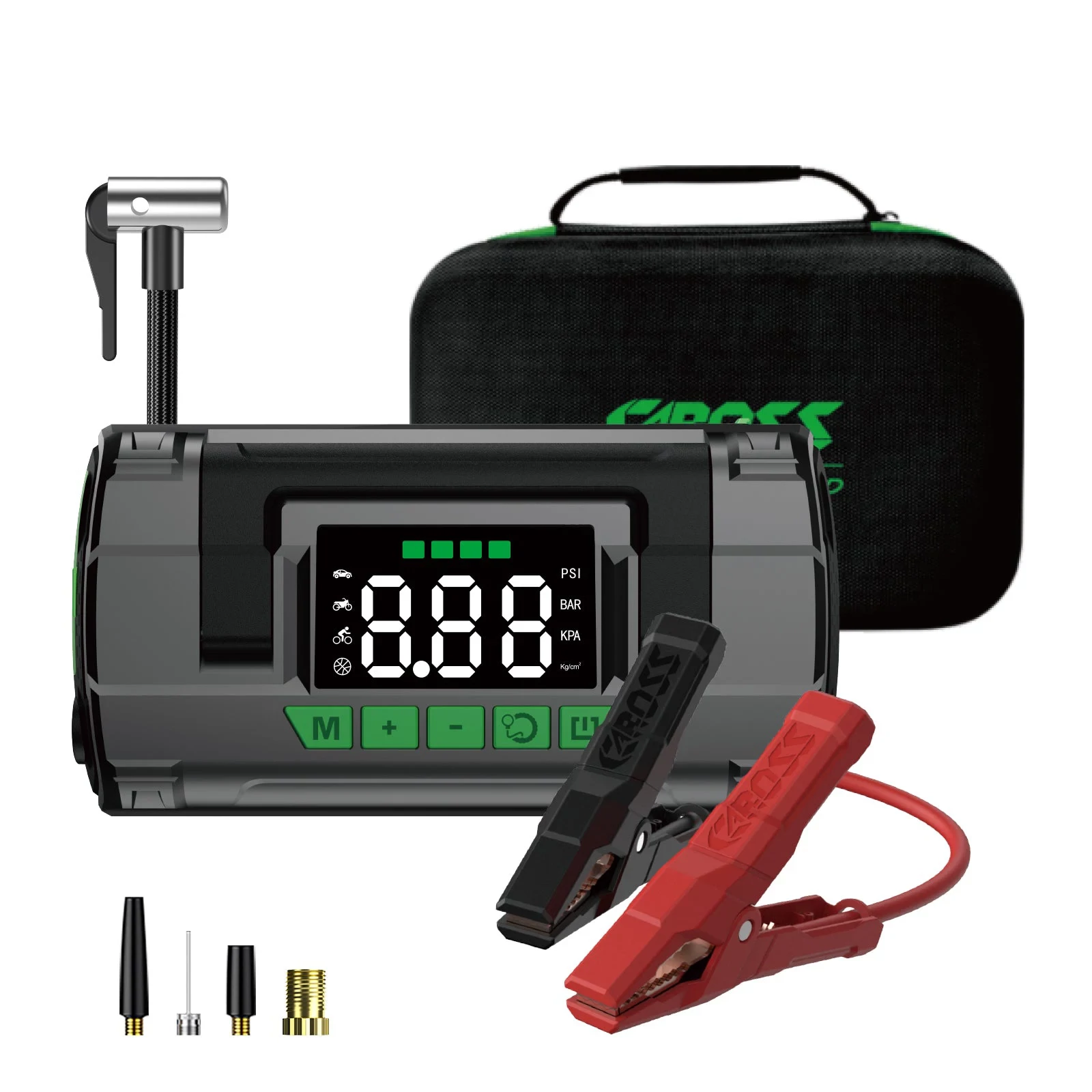 CAROSS USA T14 MAX Jump Starter hordozható indítássegítő + kompresszor + powerbank