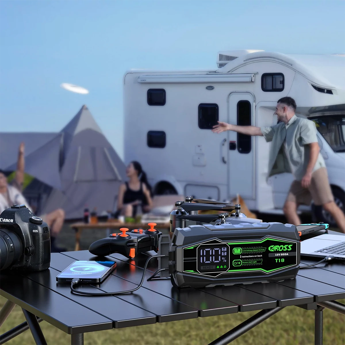 CAROSS USA T18 Jump Starter hordozható indítássegítő (autó indító) + powerbank