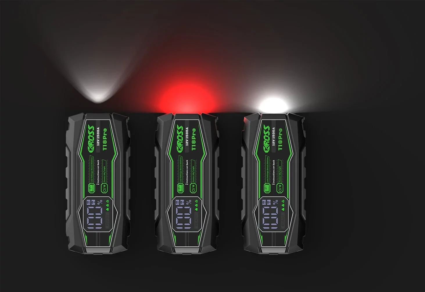 CAROSS USA T18 PRO Jump Starter hordozható indítássegítő (autó indító) + powerbank