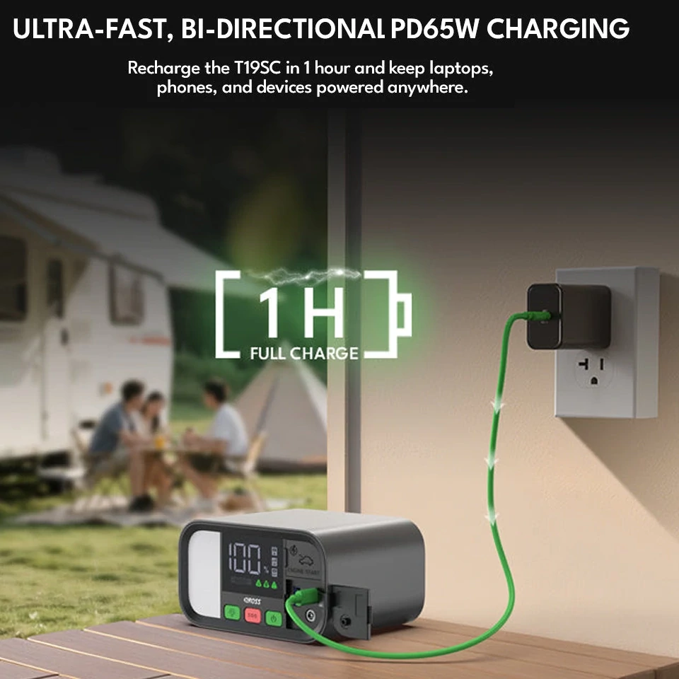 CAROSS USA T19 SC Jump Starter hordozható indítássegítő (autó indító) + powerbank