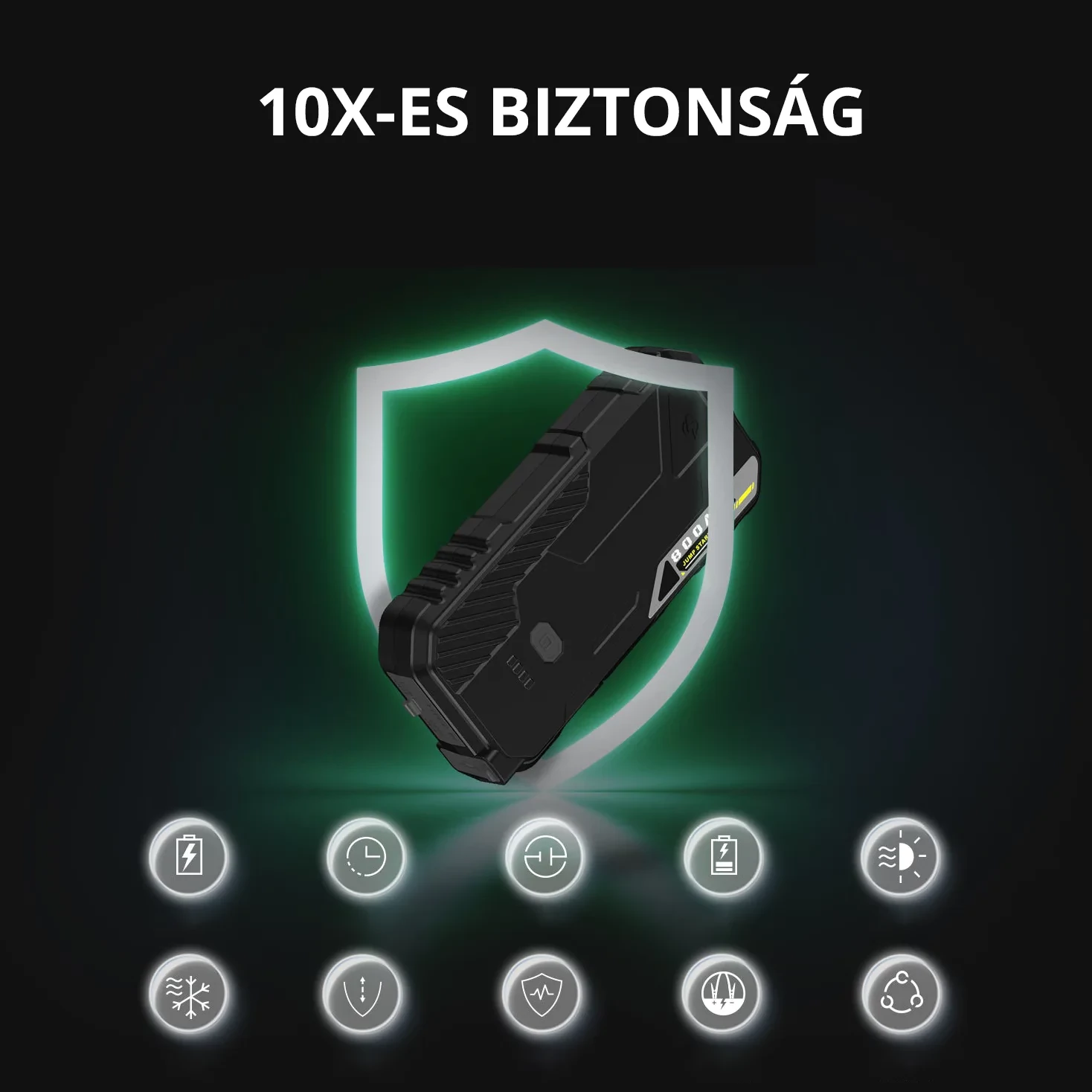 CAROSS USA T36 Jump Starter hordozható indítássegítő (autó indító) + powerbank