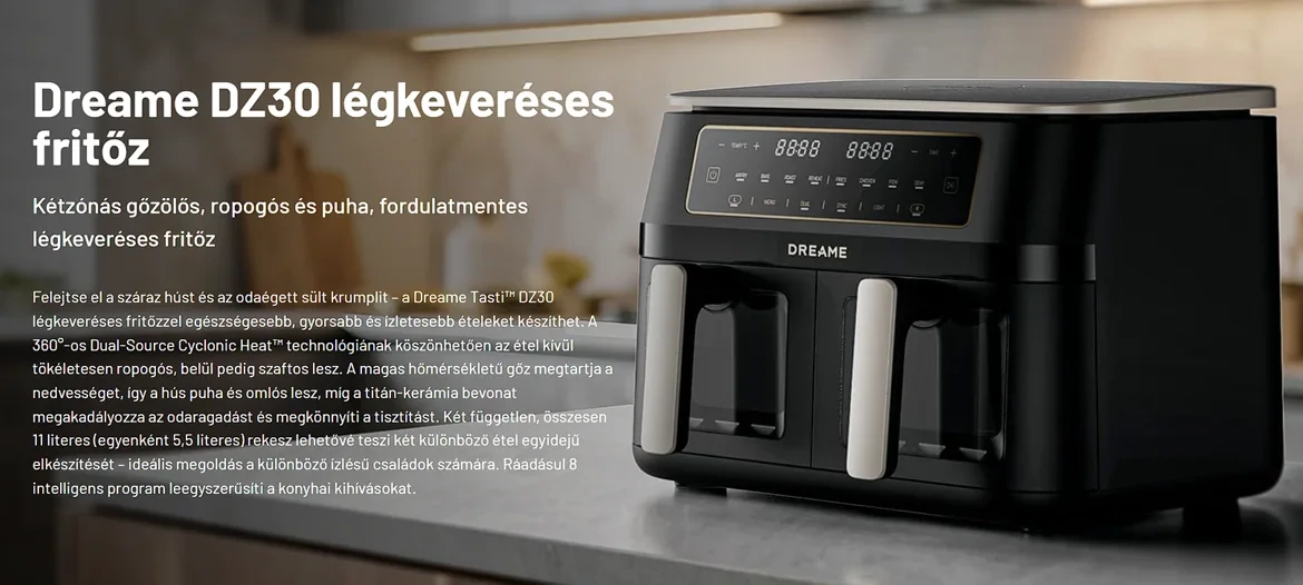 Dreame Tasti™ DZ30 Air Fryer forrólevegős sütő