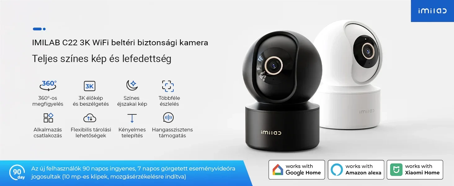 Imilab C22 okos WiFi biztonsági kamera - White