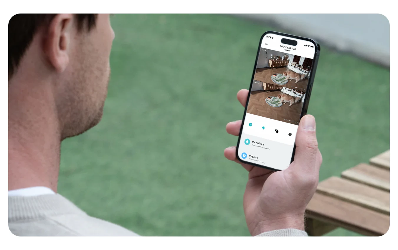 Imilab C30 Dual 3K+3K okos WiFi biztonsági kamera + hálózati adapter