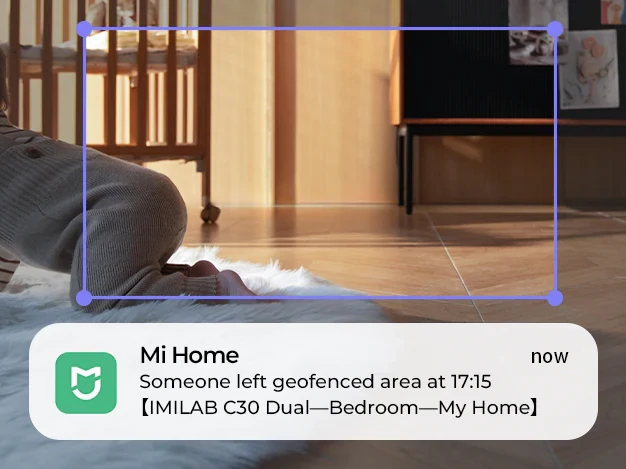 Imilab C30 Dual 3K+3K okos WiFi biztonsági kamera + hálózati adapter