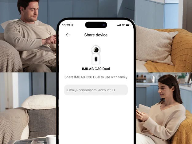 Imilab C30 Dual 3K+3K okos WiFi biztonsági kamera + hálózati adapter