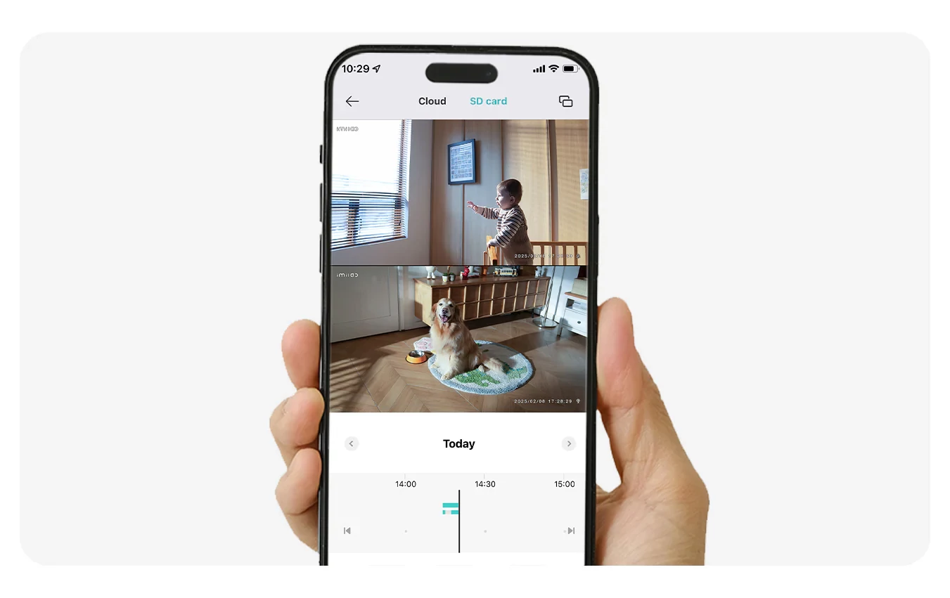 Imilab C30 Dual 3K+3K okos WiFi biztonsági kamera + hálózati adapter