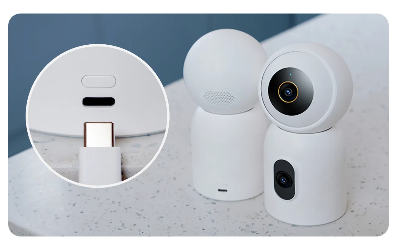 Imilab C30 Dual 3K+3K okos WiFi biztonsági kamera + hálózati adapter