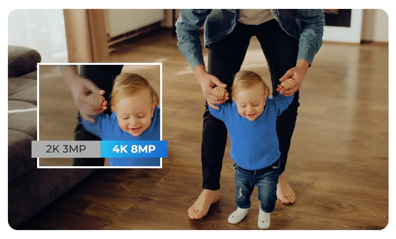 Imilab C40 4K okos WiFi biztonsági kamera + hálózati adapter