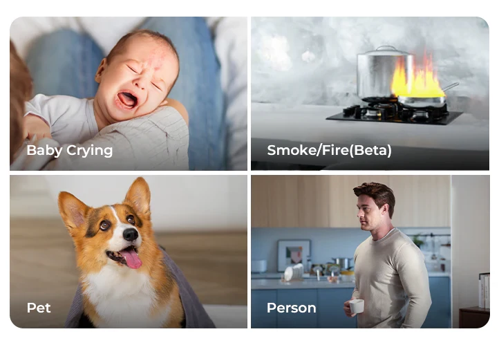 Imilab C40 4K okos WiFi biztonsági kamera + hálózati adapter