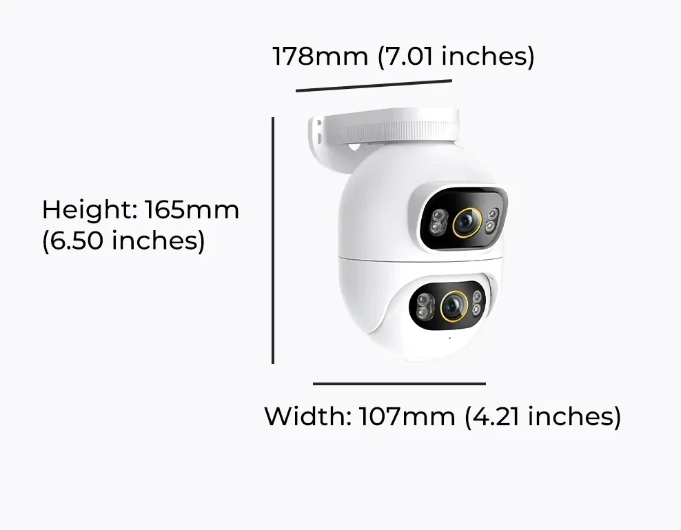 Imilab EC6 Dual Pro 3K+3K Outdoor Security Camera kültéri biztonsági kamera