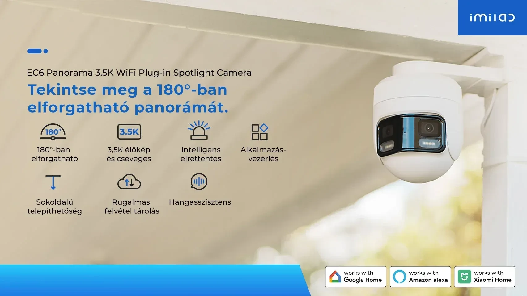 IMILAB EC6 Dual 3K+3K WiFi Plug-in Spotlight Camera