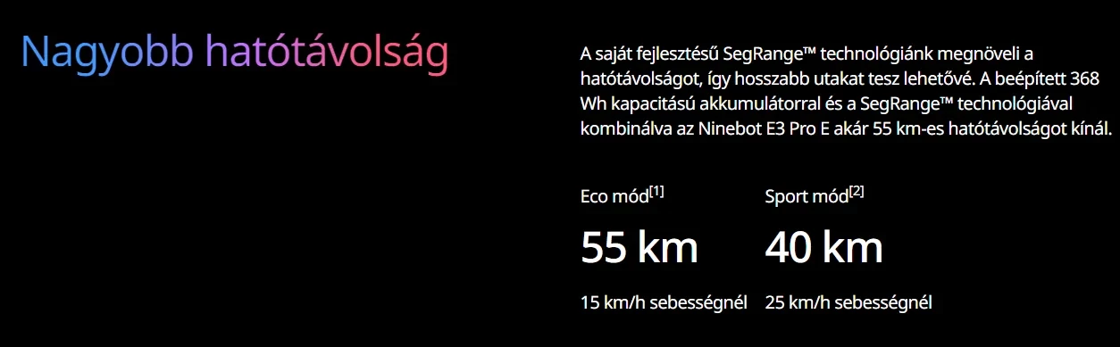 Ninebot powered by Segway eKickscooter E3 Pro E elektromos roller