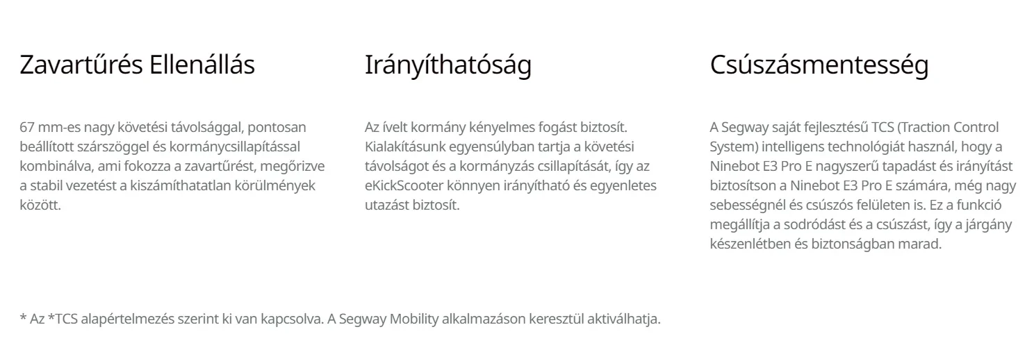 Ninebot powered by Segway eKickscooter E3 Pro E elektromos roller