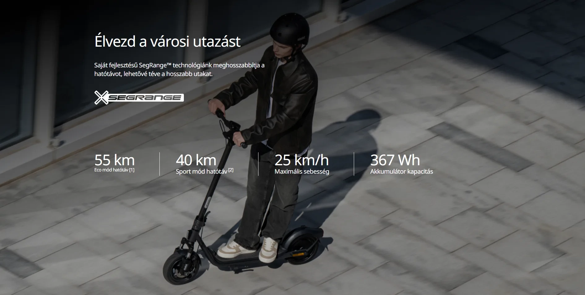 Ninebot powered by Segway eKickScooter F2 E II elektromos roller