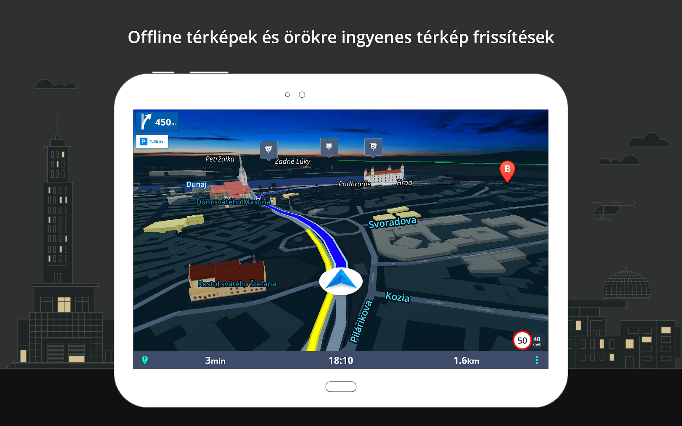WayteQ x995 PRO GPS navigáció (Android) - HereWeGo