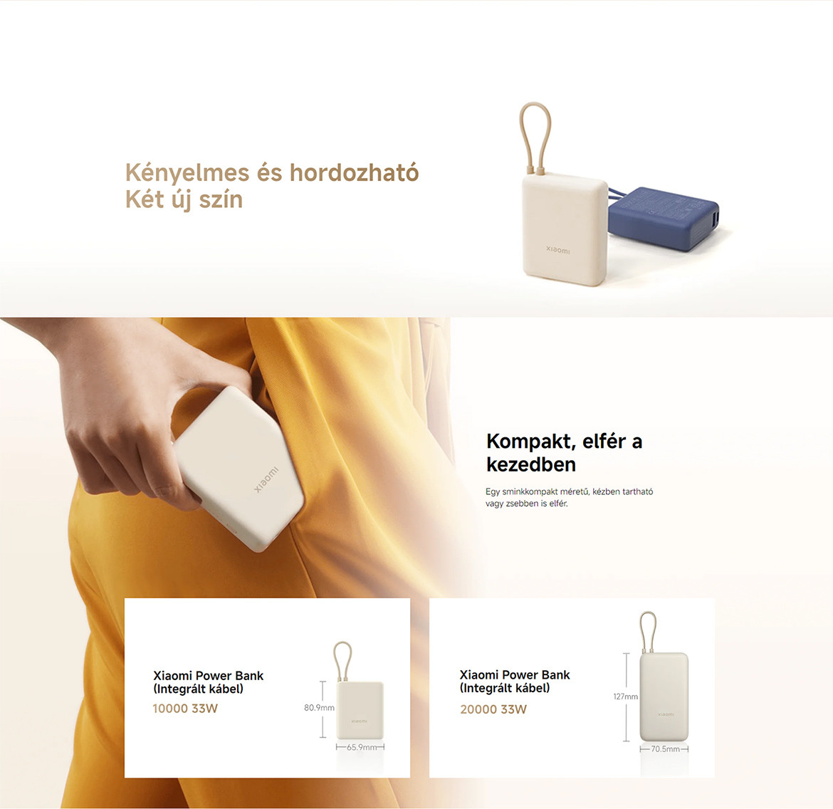 Xiaomi 33W Power Bank 10000 (Integrated Cable)