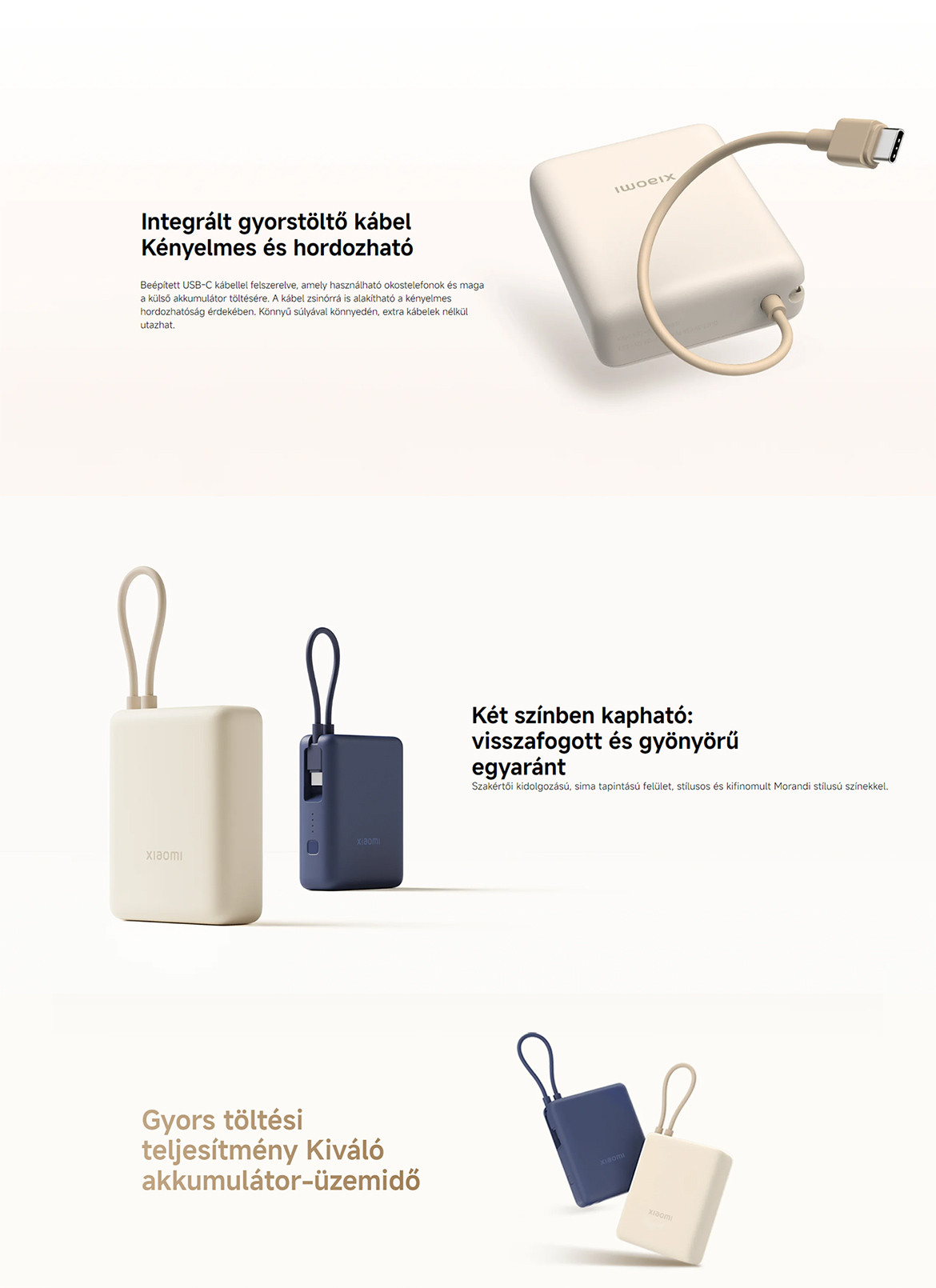 Xiaomi 33W Power Bank 10000 (Integrated Cable)