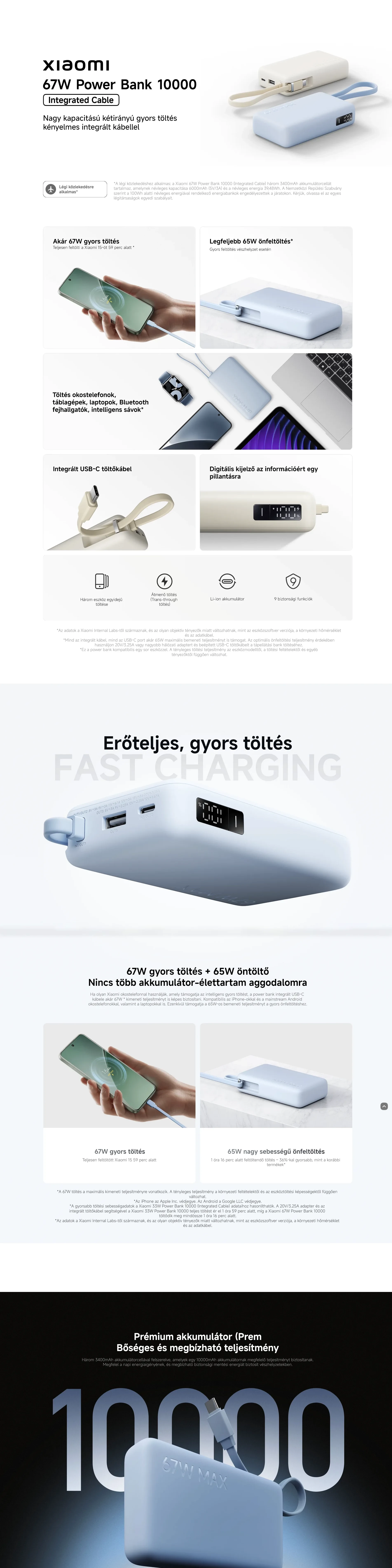 Xiaomi 67W Power Bank 10000 (Integrated Cable)