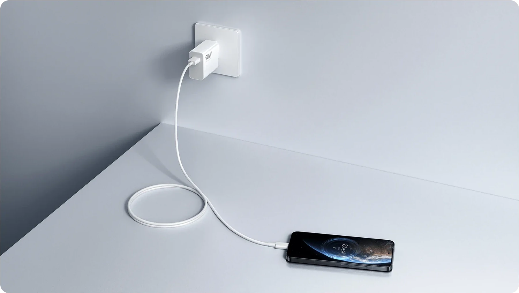 Xiaomi 90W HyperCharge Combo (Type-A) hálózati gyorstöltő + USB kábel