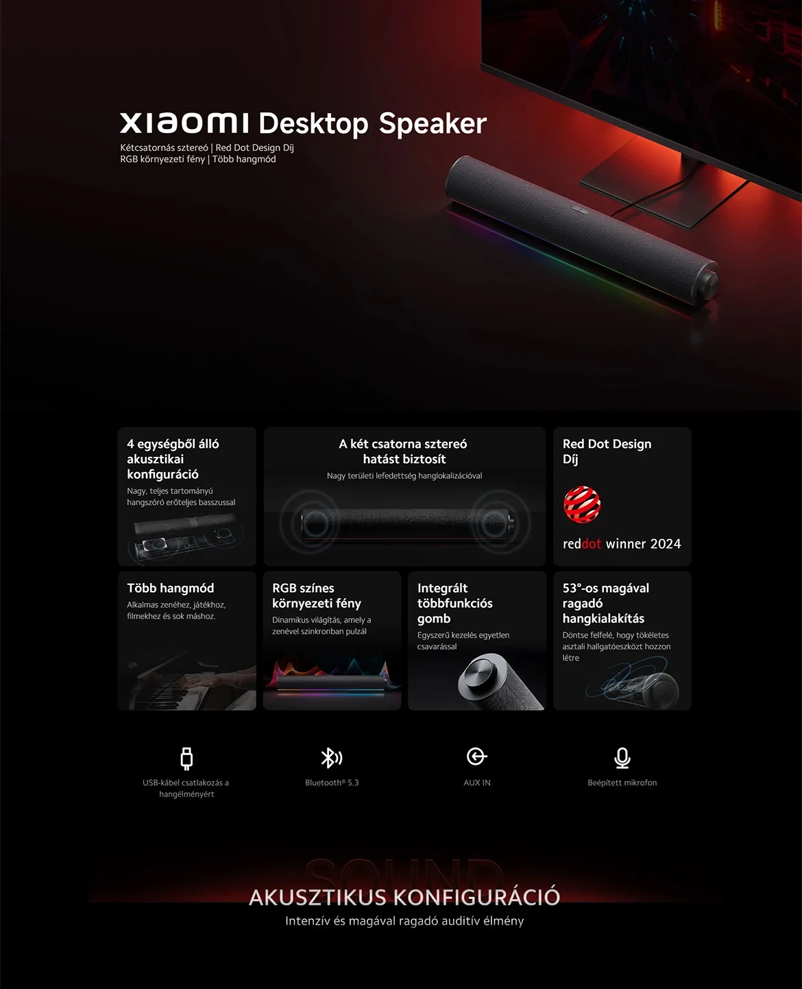Xiaomi Desktop Speaker asztali hangszóró