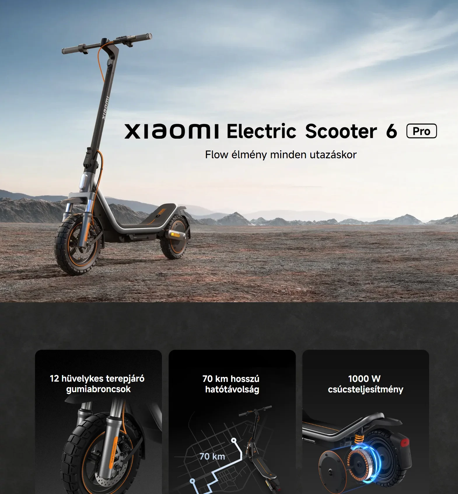 Xiaomi Electric Scooter 6 Pro elektromos roller