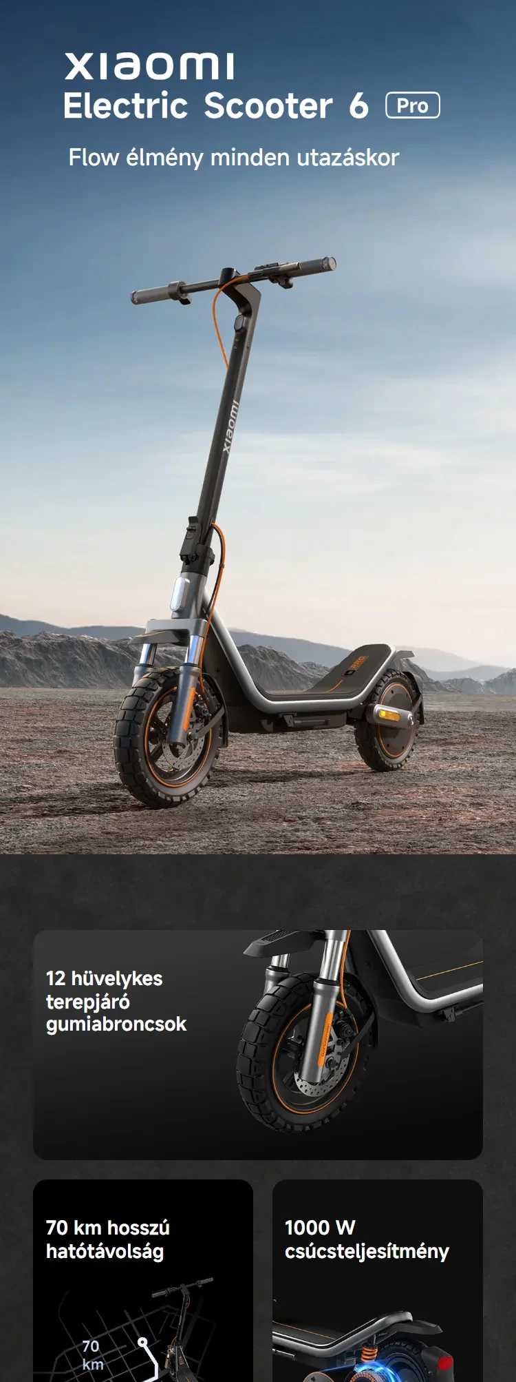 Xiaomi Electric Scooter 6 Pro elektromos roller