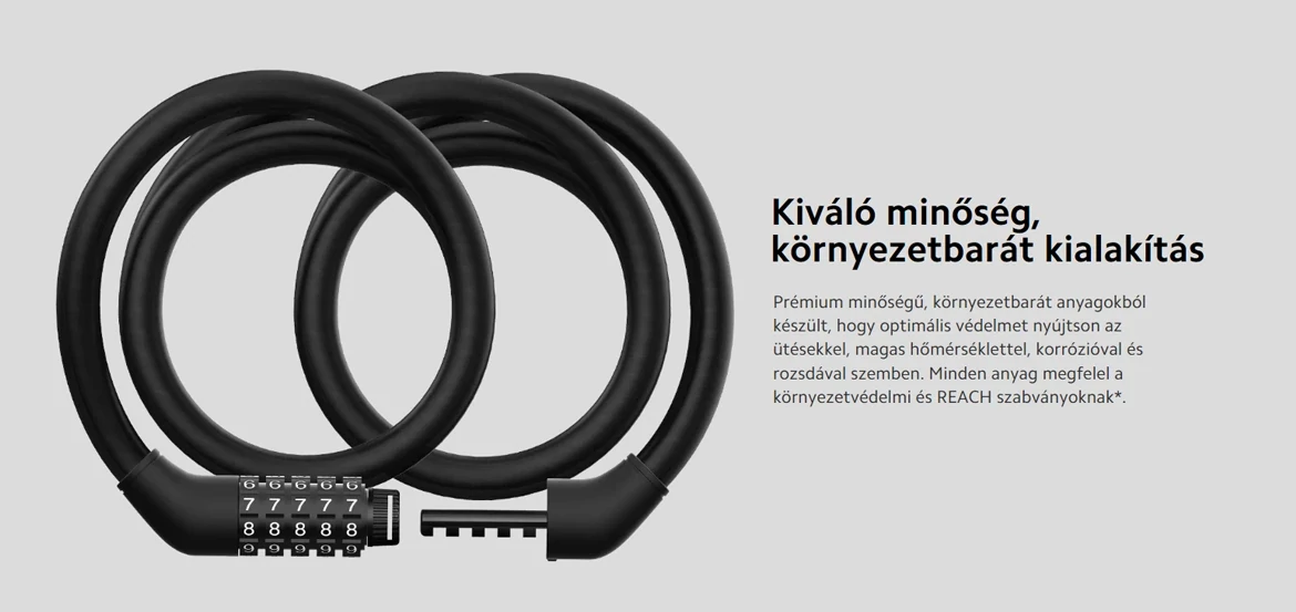 Xiaomi Electric Scooter Cable Lock zár / lakat elektromos rollerhez