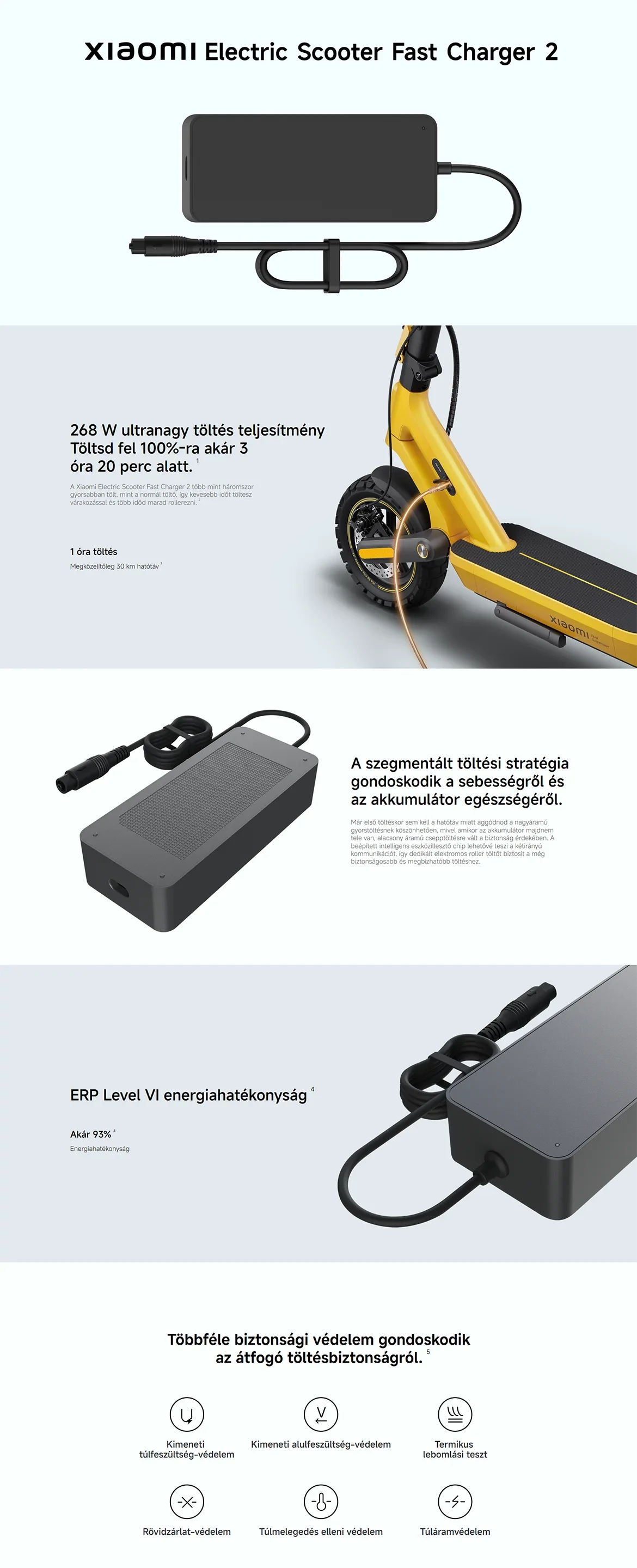 Xiaomi Electric Scooter Fast Charger 2 elektromos roller gyorstöltő