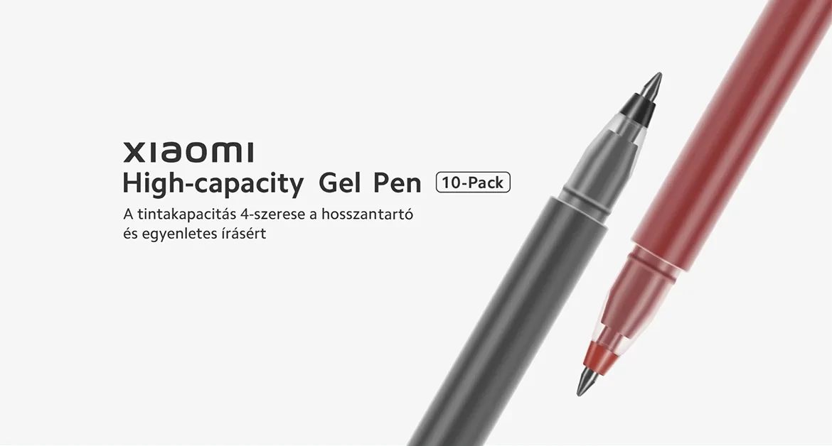 Xiaomi High-capacity Gel Pen (10-Pack) (Red) zselés toll 10-es csomag 0.5mm piros tinta