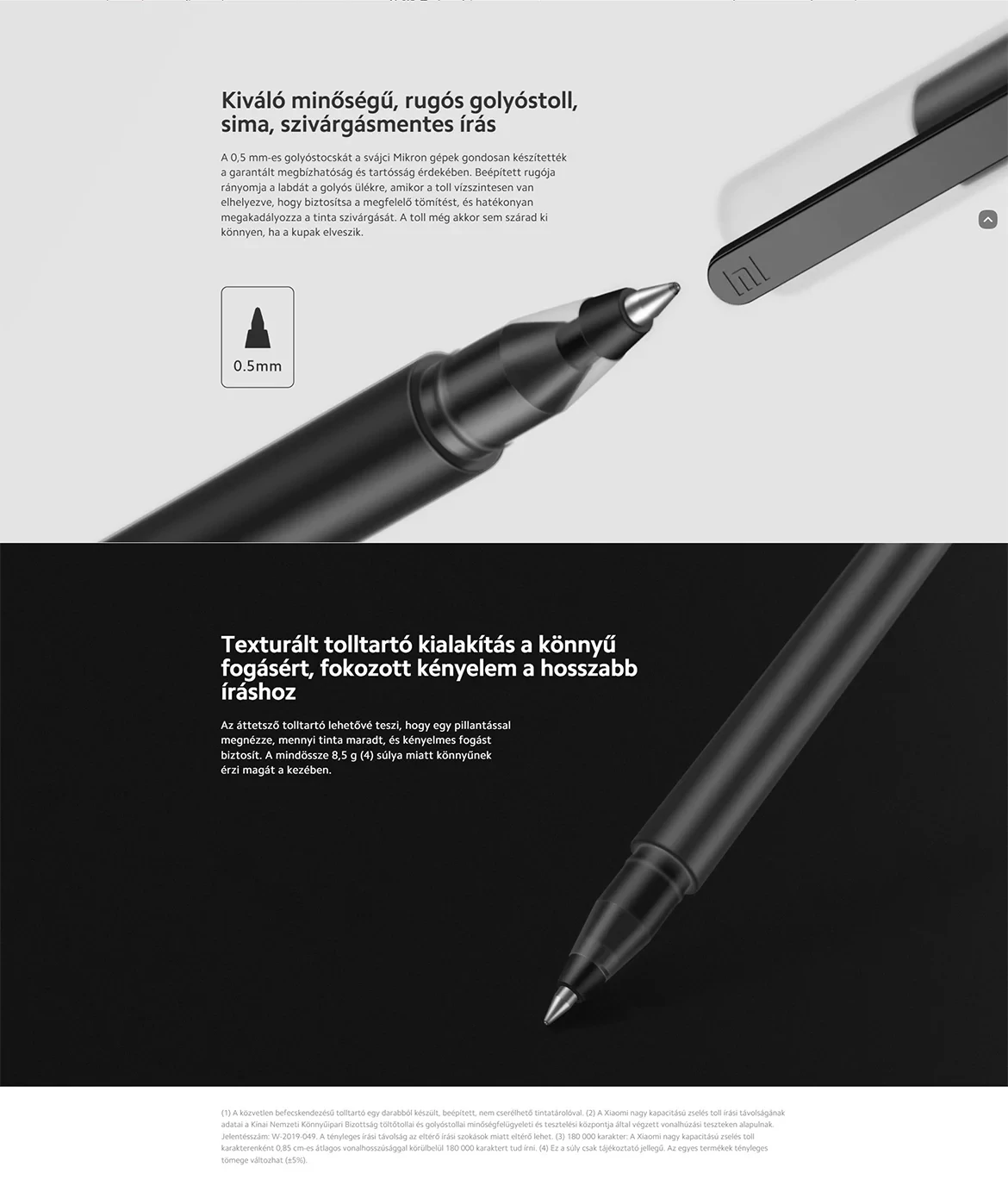 Xiaomi High-capacity Gel Pen (10-Pack) (Red) zselés toll 10-es csomag 0.5mm piros tinta
