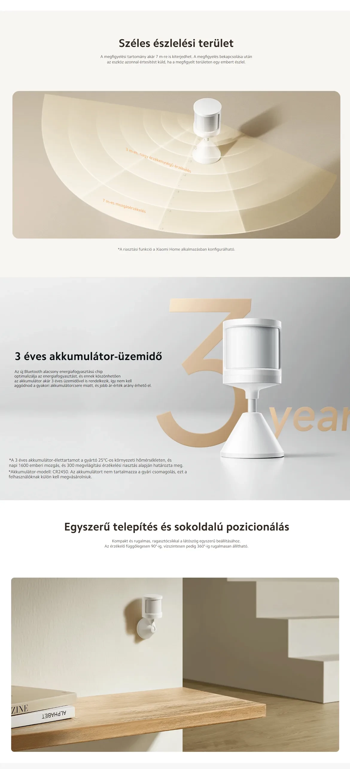 Xiaomi Motion Sensor 2S mozgásérzékelő (BLE)
