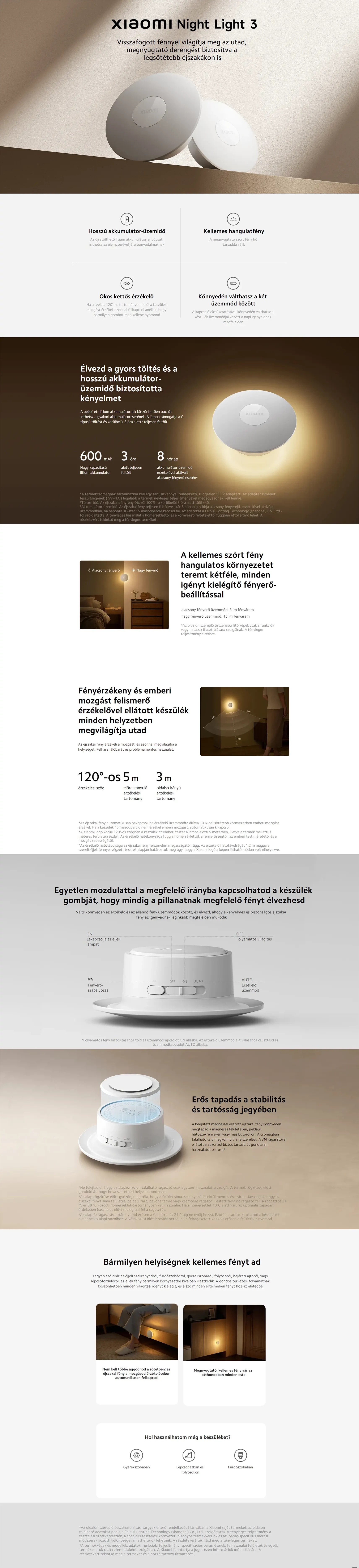 Xiaomi Night Light 3 éjszakai irányfény