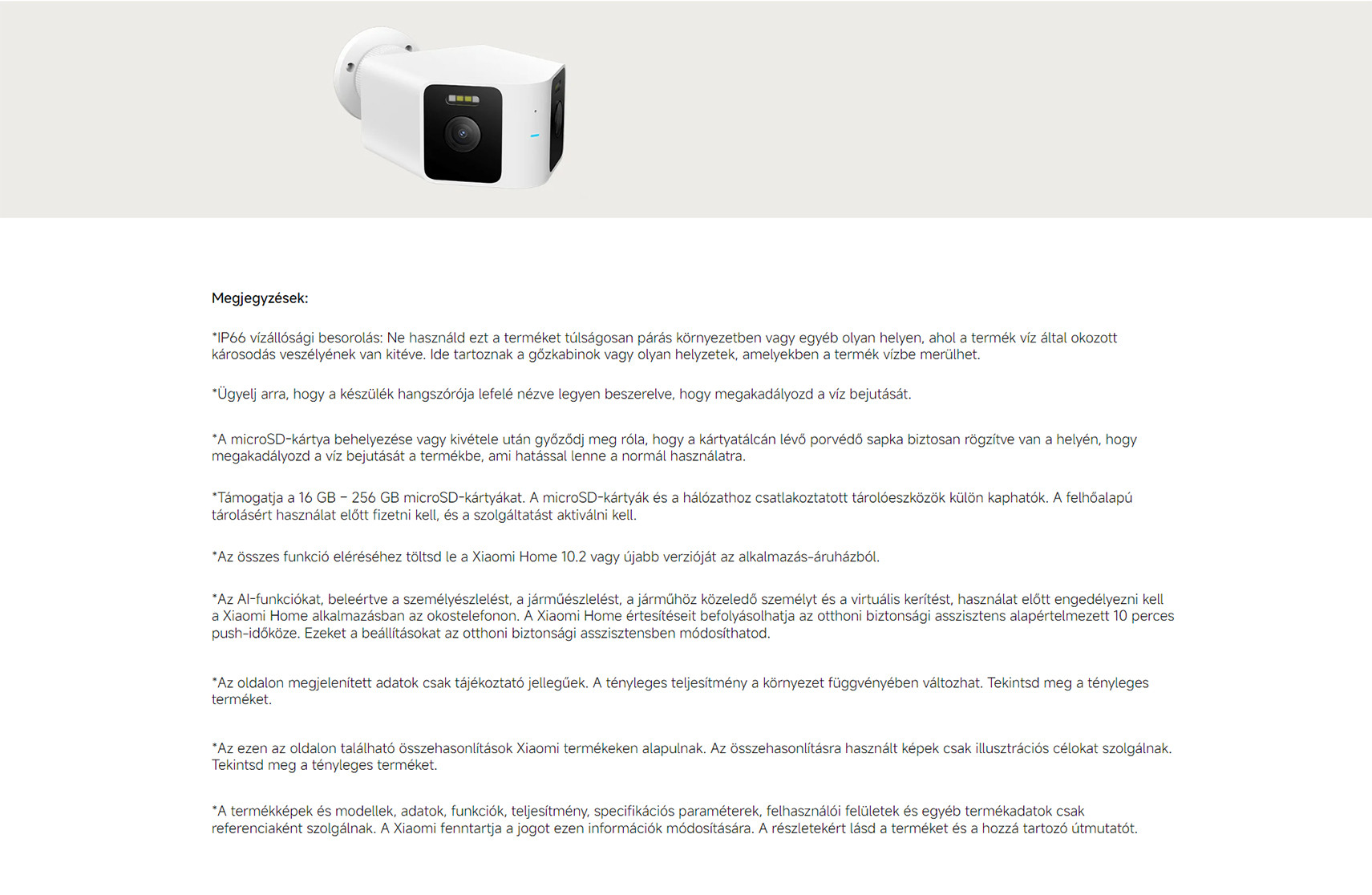 Xiaomi Outdoor Camera CW100 Dual okos kültéri WiFi biztonsági kamera