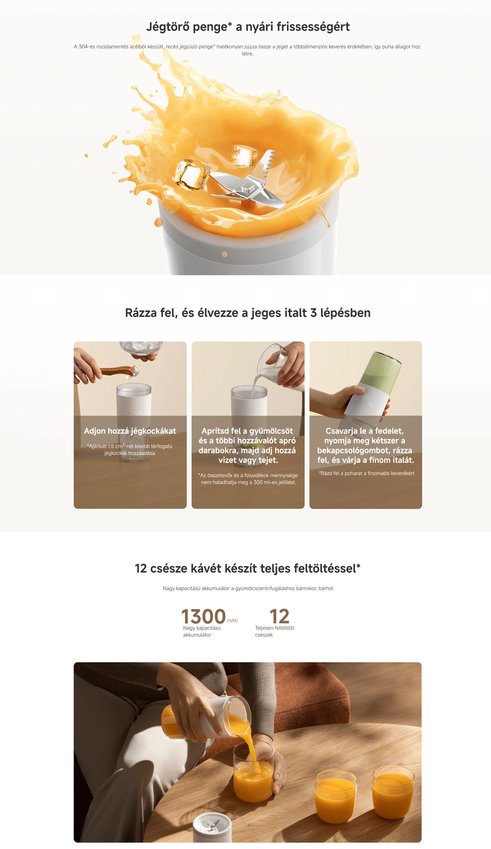 Xiaomi Portable Blender hordozható turmixgép