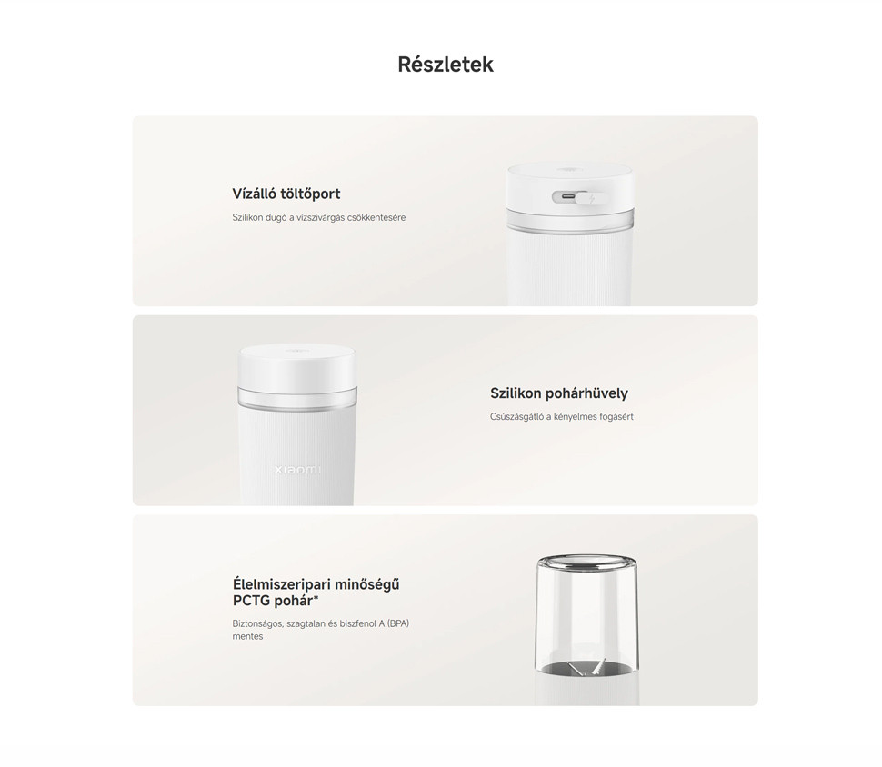 Xiaomi Portable Blender hordozható turmixgép