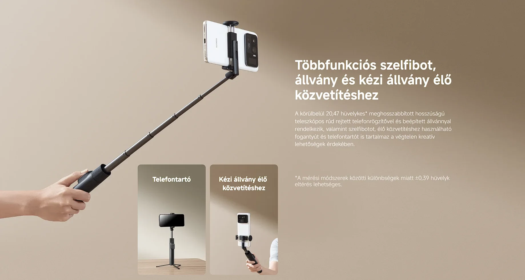 Xiaomi Selfie Stick Tripod Mini szelfibot