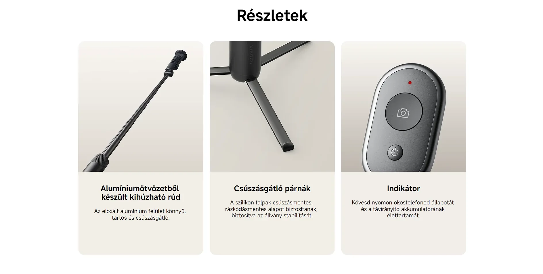 Xiaomi Selfie Stick Tripod Mini szelfibot