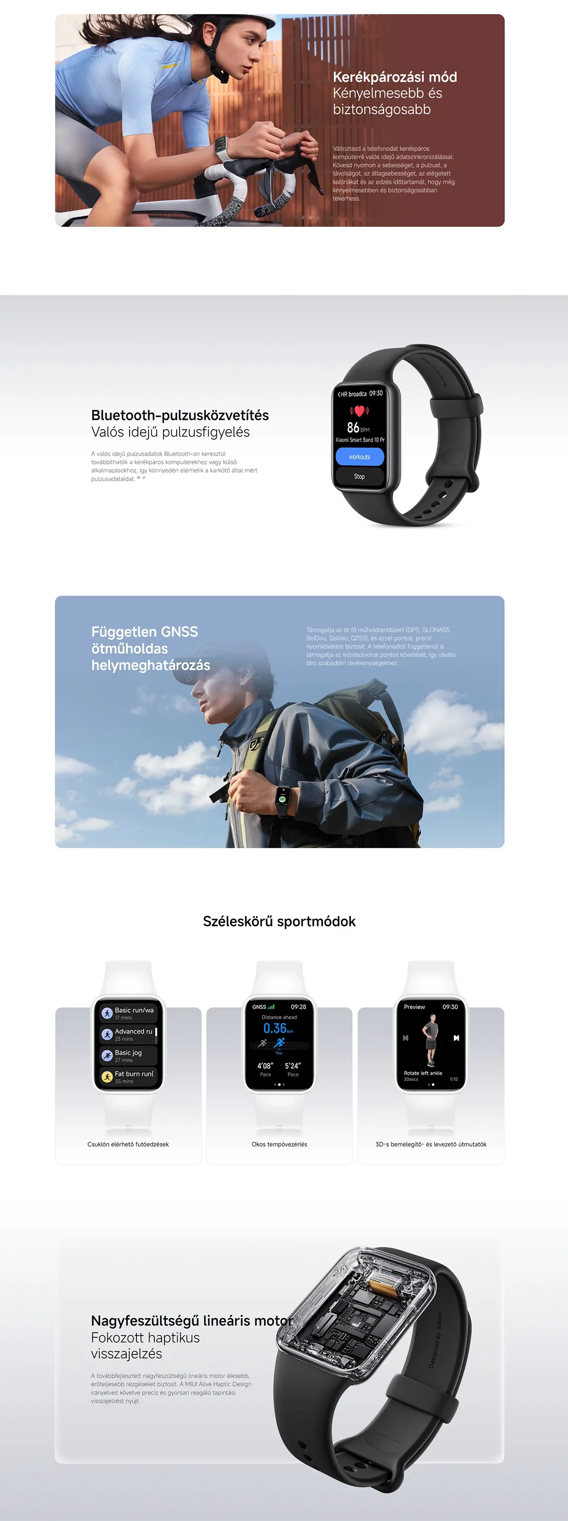 Xiaomi Smart Band 10 Pro NFC aktivitásmérő