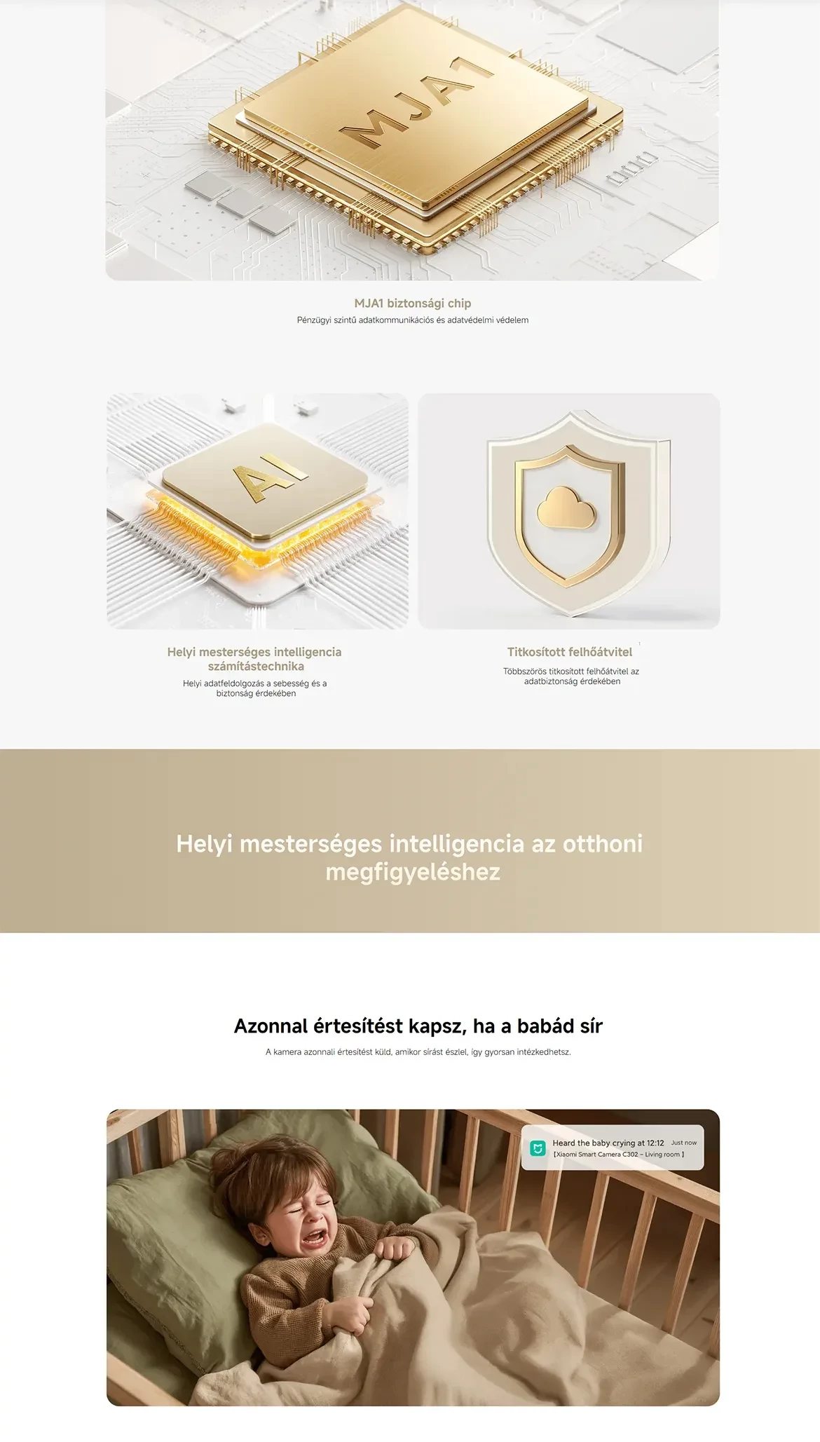 Xiaomi Smart Camera C302 WiFi biztonsági kamera