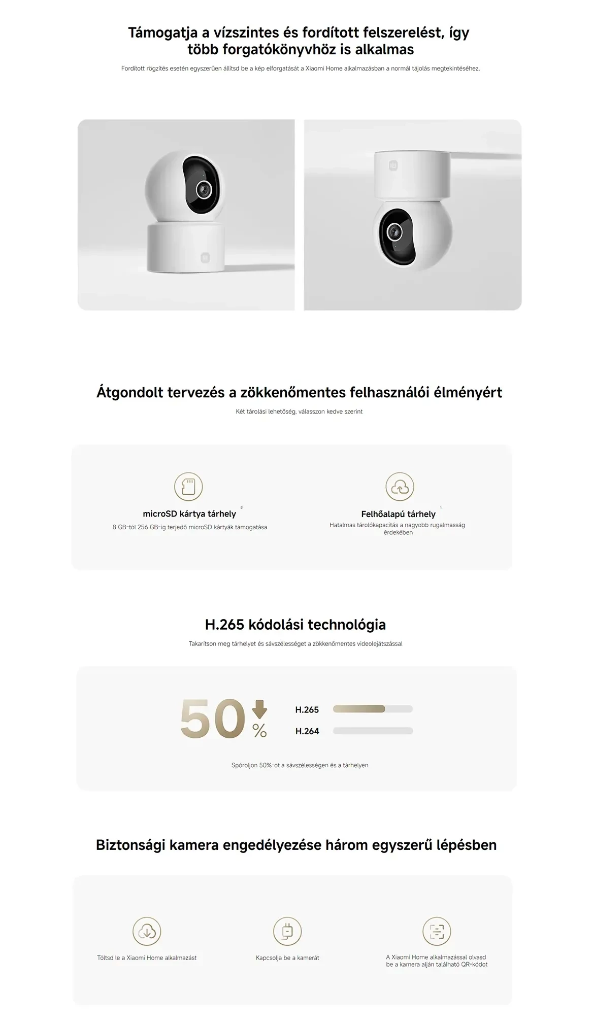 Xiaomi Smart Camera C302 WiFi biztonsági kamera