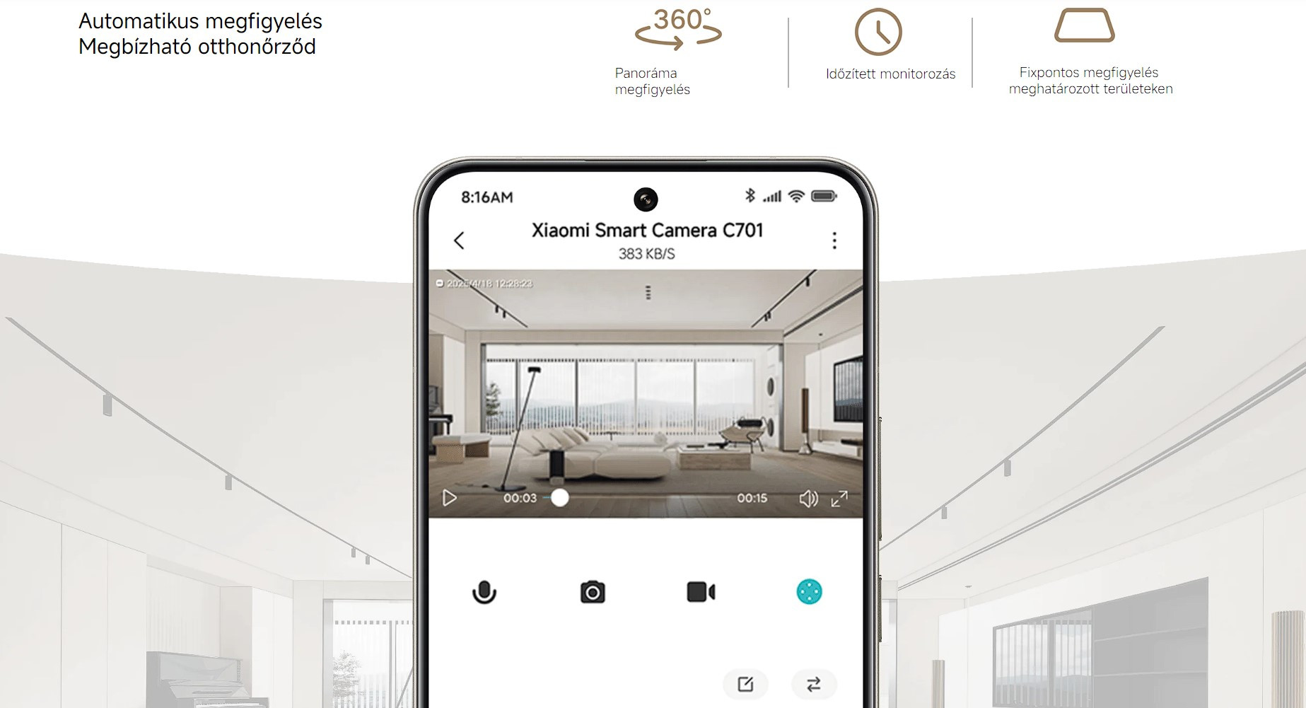 Xiaomi Smart Camera C701 WiFi biztonsági kamera