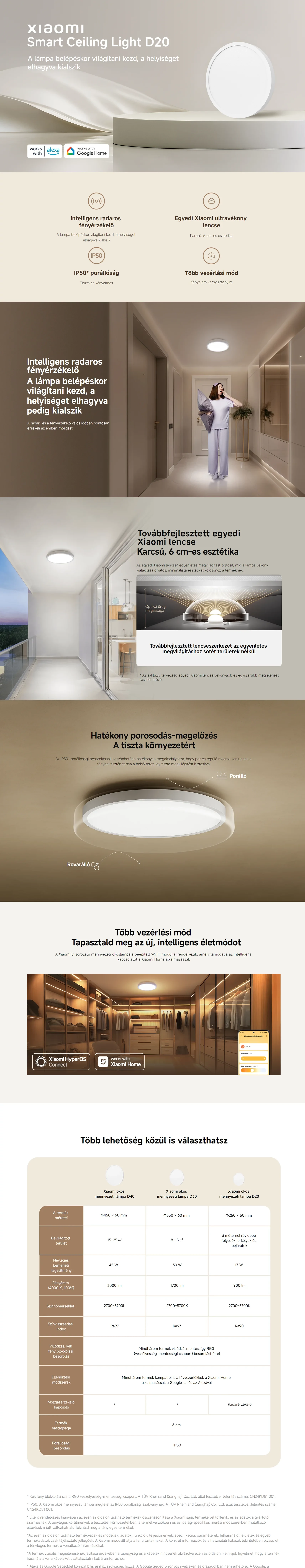 Xiaomi Smart Ceiling Light D20 mennyezeti lámpa